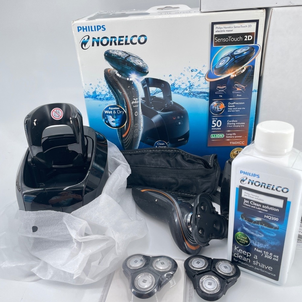 Philips Norelco SensoTouch 2D 1160XCC Electric Shaver Wet Dry Jet  Bundle